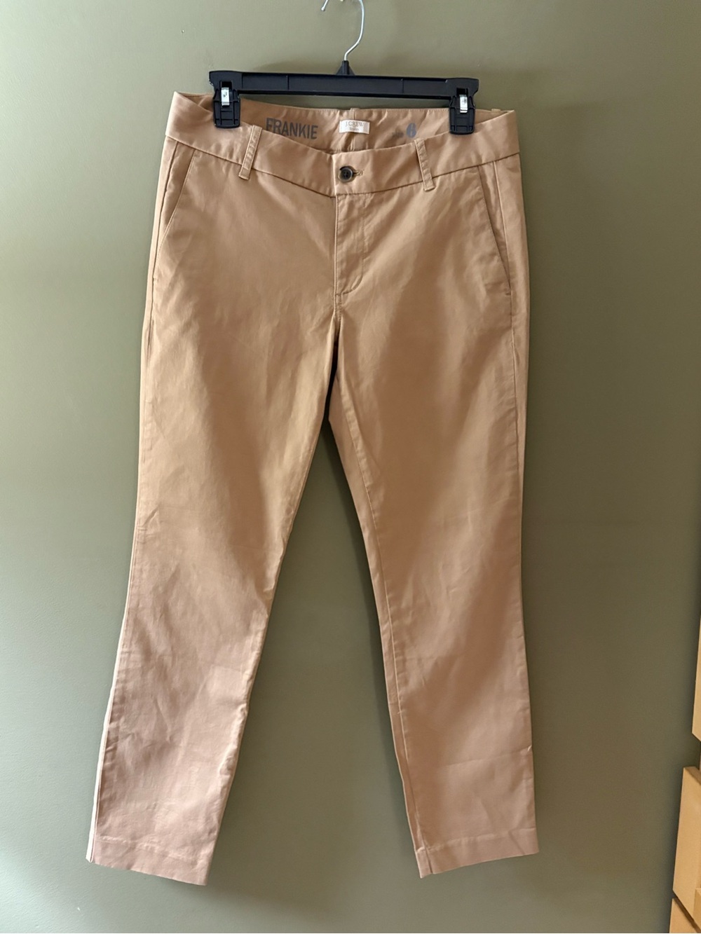 NWT J.Crew Women’ Frankie Stretch Mid-rise Pants Size 6 Tan